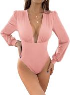 milumia womens stretchy bodysuit leotard women's clothing in coats, jackets & vests logo