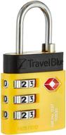 travel blue combination deluxe luggage logo