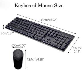 img 1 attached to Wireless Gaming Keyboard Mouse Combo: Backlit, Rechargeable, 2.4G, Soundless, USB, for Home Office Game Windows/Mac (Black)