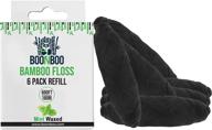 🌿 boonboo dental floss refill: mint flavored bamboo woven fiber, 6x100ft/30m - sustainable & biodegradable logo