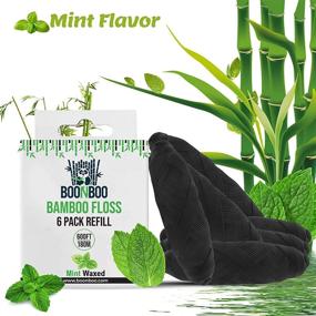 img 3 attached to 🌿 Boonboo Dental Floss Refill: Mint Flavored Bamboo Woven Fiber, 6x100FT/30M - Sustainable & Biodegradable