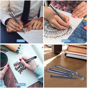 img 2 attached to 🖋️ Hethrone Calligraphy Pens Set - Ideal for Beginners: Hand Lettering, Signature, Illustration Design, and Drawing (8 Sizes)