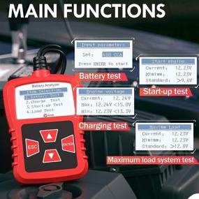 img 3 attached to 🔋 KZYEE KS21 Аккумуляторный тестер - Точный анализатор 12V для автомобильных аккумуляторов, обнаружение неисправностей и состояния здоровья, проверка пусковой способности и зарядной системы - 100-2000 CCA, цифровое нагрузочное тестирование.