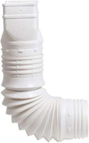 img 1 attached to 🌧️ Flex-Drain 53227: 2x3x4-Inch White Flexible Downspout Extension Adapter - Efficient Water Diversion Solution