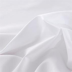 img 1 attached to Twin Size Extra Soft Brushed Microfiber Flat White Sheets, 🛏️ 2-Pack of LiveComfort Flat Sheets, Machine Washable Wrinkle Free Breathable (White+White, Twin)