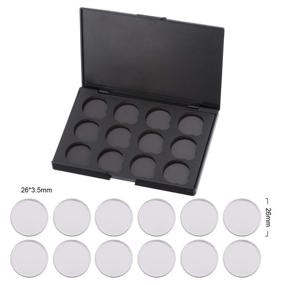 img 3 attached to 💄 Allwon Empty Magnetic Eyeshadow Palette with 12 Round Metal Pans (26mm) for Makeup