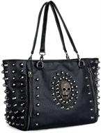 👜 studded shoulder women's handbags & wallets in washed leather - uto shoulder bags logo