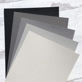 img 1 attached to 🖤 Grayscale - Multi-Pack Assortment - Cover Cardstock 8.5 x 11 inch, Heavyweight 100 lb - 25 Sheets by Cardstock Warehouse