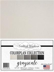 img 2 attached to 🖤 Grayscale - Multi-Pack Assortment - Cover Cardstock 8.5 x 11 inch, Heavyweight 100 lb - 25 Sheets by Cardstock Warehouse