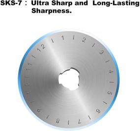 img 3 attached to 🔪 Kingsource SKS-7 Titanium Coated 10 Packs 45mm Pack Rotary Cutter Blades - Replacement for Olfa, Fiskar, Martelli, Truecut Cutter - Ideal for Fabric, Sewing, Leather, Paper Cuts