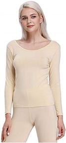 img 4 attached to Liang Rou Womens Thermal Apricot Women's Clothing
