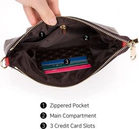 img 3 attached to 👜 Стильные и практичные женские легкие сумки через плечо для мобильных телефонов с ремешком на запястье и кошельками