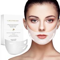 👩 v line lifting mask: ultimate solution for double chin reduction, contouring, and tightening - face lift mask for youthful jawline - 5pcs logo