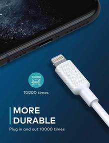 img 1 attached to 🔌 10ft iPhone Charger Cable, Xcentz Long Lightning Cable MFi Certified USB Cord for iPhone 11/Xs/XS Max/XR/X/8/8 Plus/7/7 Plus/6/6 Plus/5s/iPad - White