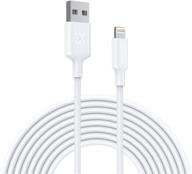 🔌 10ft iphone charger cable, xcentz long lightning cable mfi certified usb cord for iphone 11/xs/xs max/xr/x/8/8 plus/7/7 plus/6/6 plus/5s/ipad - white logo