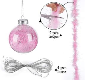 img 2 attached to 🎄 12 Piece Clear Fillable Christmas Ornaments Balls, Transparent Plastic Baubles Decorations for Trees, 80mm Size