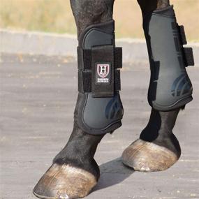 img 3 attached to Harrison Howard Open Front/Fetlock Horse Tendon Boots Set of 4