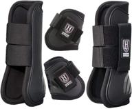 harrison howard open front/fetlock horse tendon boots set of 4 логотип