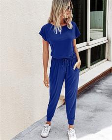 img 3 attached to 👗 PRETTYGARDEN Women's Casual Shoulder Waisted Jumpsuit - Clothing, Jumpsuits, Rompers & Overalls