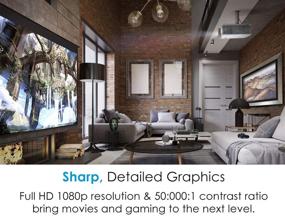img 2 attached to 🎥 Optoma HD28HDR 1080p Home Theater Projector for Gaming and Movies with 4K Input Support, HDR Compatibility, 120Hz Refresh Rate, Enhanced Gaming Mode, 8.4ms Response Time, and High-Bright 3600 Lumens