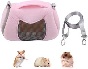 img 4 attached to 🐹 Wontee Hamster Carrier Bag: Portable Handbag for Outdoor Travel with Adjustable Single Shoulder Strap - Ideal for Small Pets