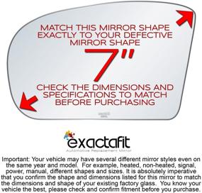 img 3 attached to 🚘 Enhance Your Mercedes-Benz Experience with exactafit 8138L Driver Side Mirror Glass Replacement for C E Class AMG - Adhesive Compatible + Diagonal 7 Inch