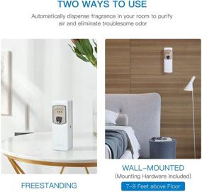 img 1 attached to 🌬️ SVAVO Automatic Air Freshener Dispenser - Premium Programmable Fragrance Dispenser for Indoor Spaces - Wall Mounted/Free Standing - Ideal for Bedrooms, Hotels, Offices, Commercial Places - White