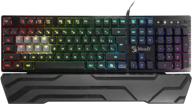 🔥 bloody b380 light strike 8 key optical membrane gaming keyboard: ultimate performance with full rgb led backlighting, smooth & linear keys, ergonomic detachable wrist rest, lk optical gaming series логотип