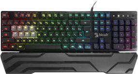 img 4 attached to 🔥 Bloody B380 Light Strike 8 Key Optical Membrane Gaming Keyboard: Ultimate Performance with Full RGB LED Backlighting, Smooth & Linear Keys, Ergonomic Detachable Wrist Rest, LK Optical Gaming Series