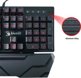 img 2 attached to 🔥 Bloody B380 Light Strike 8 Key Optical Membrane Gaming Keyboard: Ultimate Performance with Full RGB LED Backlighting, Smooth & Linear Keys, Ergonomic Detachable Wrist Rest, LK Optical Gaming Series