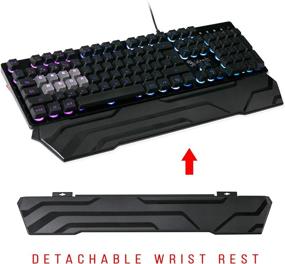 img 1 attached to 🔥 Bloody B380 Light Strike 8 Key Optical Membrane Gaming Keyboard: Ultimate Performance with Full RGB LED Backlighting, Smooth & Linear Keys, Ergonomic Detachable Wrist Rest, LK Optical Gaming Series