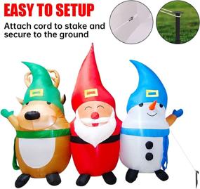 img 1 attached to 🎅 Inflatable Santa Christmas Outdoor Decorations - 6.5FT Blow Up Yard Decor with LED Lights | Xmas Inflatables Santa Claus, Reindeer, Penguin | Holiday Indoor Home Garden Lawn Party Decoration