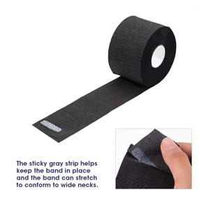 img 1 attached to Disposable Paper Barber Neck Strips - Professional Stretchy Paper Neck Band for Salon Haircut Styling - 5 Rolls/500 Strips - Black