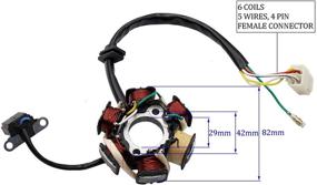 img 1 attached to 🏍️Высокопроизводительный магнитостатор для квадроцикла ATV с 6 катушками и 5 проводами для АТВ, мотоциклов с мотором от 50cc до 125cc, миникартинг и мини-чопперов.