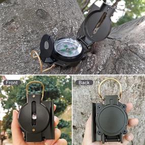 img 2 attached to 🧭 VANVENE Multifunctional Military Compass: Waterproof, Shakeproof & Ideal for Outdoor Activities, Camping, Hiking, Military Usage & Gifting