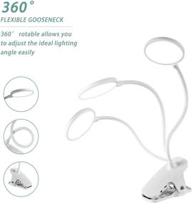 img 2 attached to 📖 HEISENS Rechargeable Book Light - Clip on Reading Lights for Books in Bed, Book Light Clip on- 3 Color Modes, 3 Brightness Levels - Eye Protection Book Light for Reading in Bed