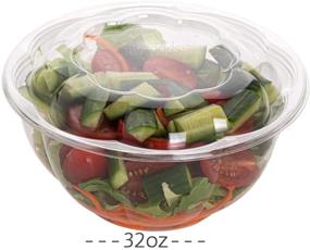 img 3 attached to Smygoods 32 oz Plastic Salad Bowls with Airtight Lids - 50 Sets of Disposable Salad Bowls