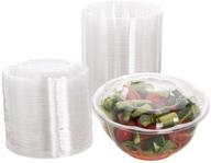 smygoods 32 oz plastic salad bowls with airtight lids - 50 sets of disposable salad bowls logo