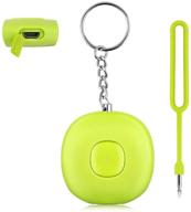 rechargeable personal alarm for women - rongsmart safe sound keychain with 120db siren song - ideal gift for mother, girlfriend, elderly, students, and kids - vibrant green logo