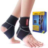 🏋️ husoo breathable ankle brace: compression ankle support for sports protection, ankle sprains & plantar fasciitis - one size fits all logo