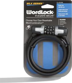 img 3 attached to Wordlock CL-433-BK: Secure Your Bike with 5-Feet 4-Dial 8mm WLX Combination Lock, Black