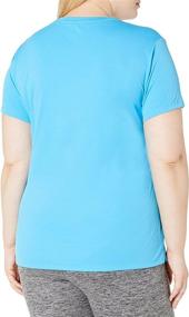 img 3 attached to 👚 Just My Size Plus-Size Cool DRI V-Neck Рубашка с короткими рукавами для женщин