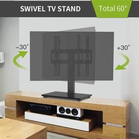 img 3 attached to 📺 Universal TV Stand Swivel Tabletop TV Base Fits 26-55 Inch LED LCD OLED 4K Flat Curved TV Monitor – Alphamount AM with Height Adjustable TV Mount Stand Rotation – VESA 400x400mm, Holds up to 88lbs – APPSTVS12