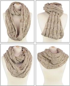 img 1 attached to 🧣 Winter Chunky Infinity Metallic Women's Accessories, Scarves & Wraps from NYFASHION101