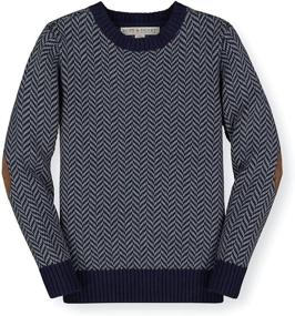 img 4 attached to Henry Crewneck Sweater with 💥 Patches for Boys' Clothing - Enhanced SEO