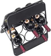 🍷 ritesune foldable wine rack countertop: stylish chalkboard holder for 6 bottles, perfect for home bar, hotel, pub! логотип