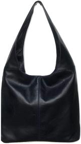 img 4 attached to LaGaksta Leather Handbag Italy Black Women's Handbags & Wallets and Hobo Bags