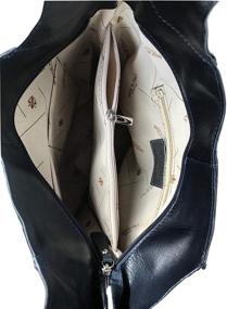 img 2 attached to LaGaksta Leather Handbag Italy Black Women's Handbags & Wallets and Hobo Bags