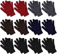 🧤 winter stretchy gloves - poualss finger coverage logo