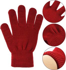 img 3 attached to 🧤 Winter Stretchy Gloves - Poualss Finger Coverage